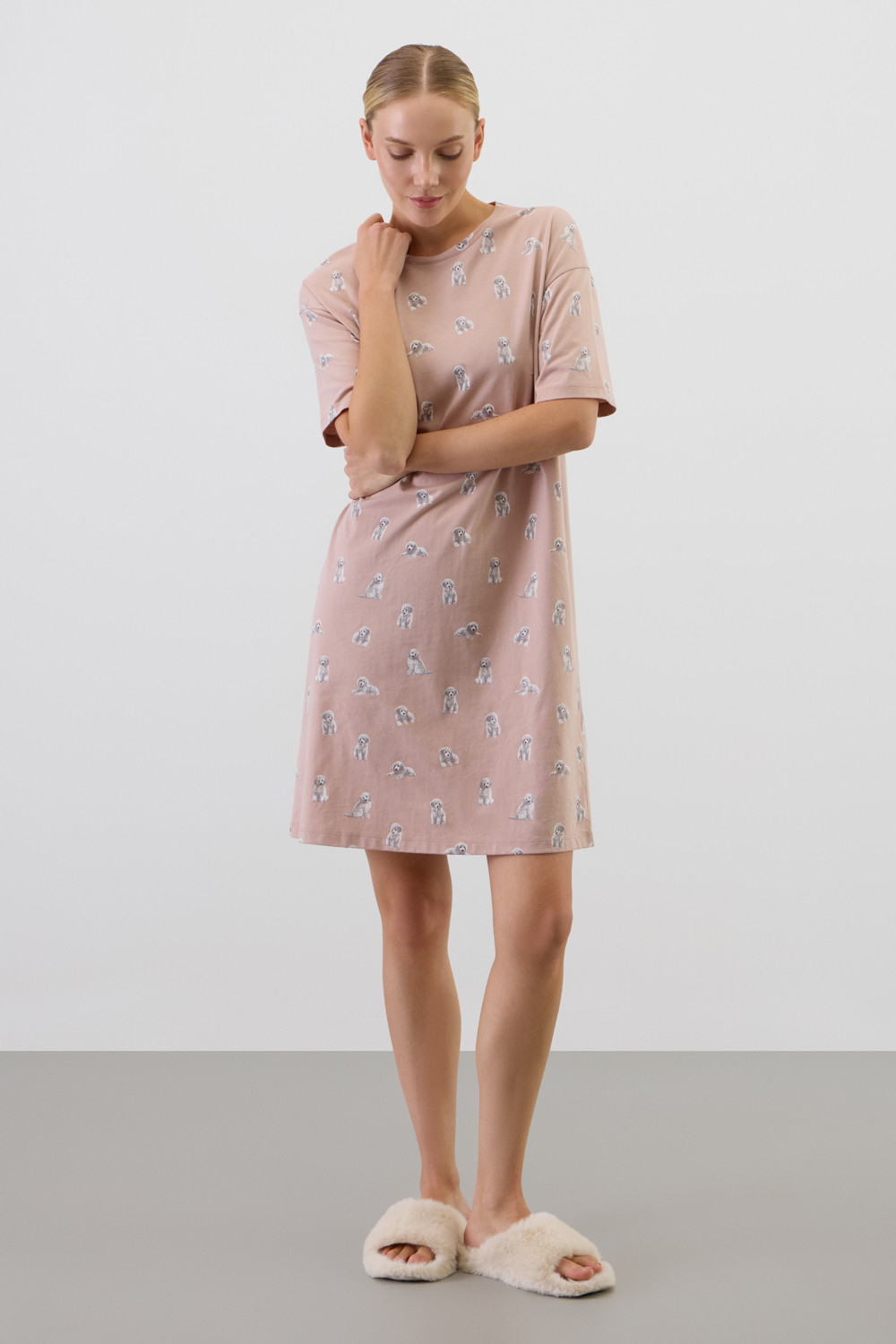 Сорочки ночные женские для мам, артикул: Е 10059, цвет: кофейный, фото 5