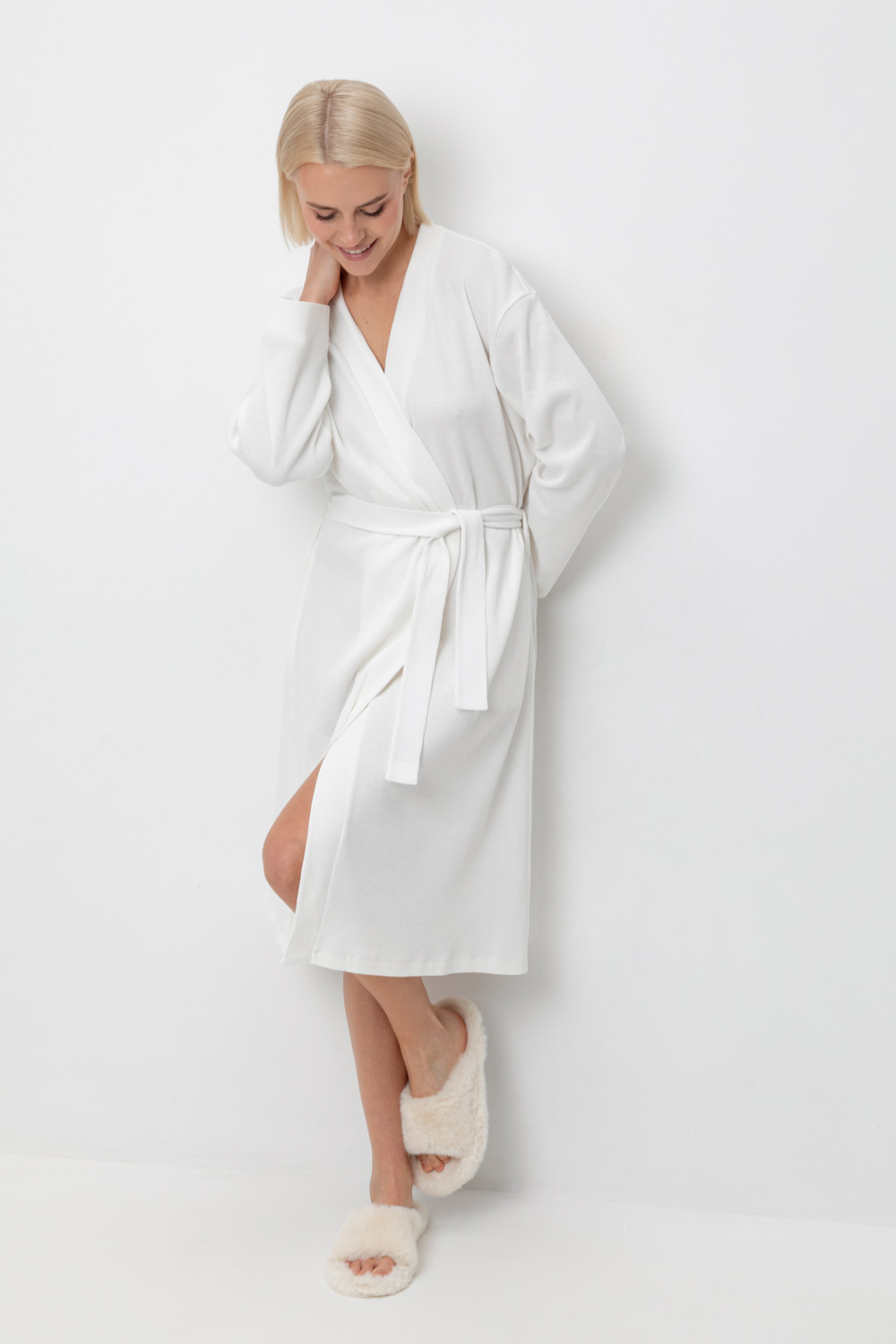 Халаты женские для мам, артикул: Е 50026, цвет: бежевый, фото 5