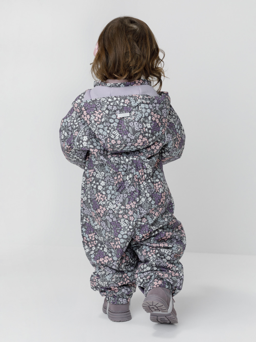 Комбинезоны утепленные для девочки, артикул: ВК 60085/н/71 Ал, цвет: темно-серый, фото 5