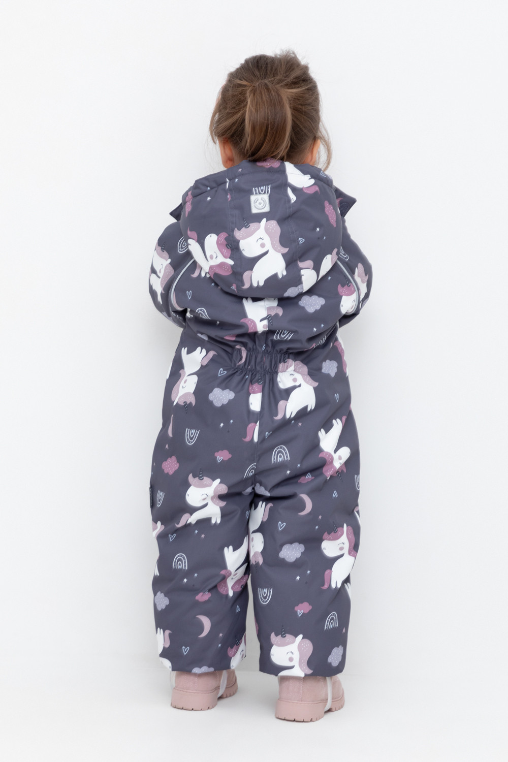 Комбинезоны утепленные для девочки, артикул: ВК 60113/н/4 УЗГ, цвет: темно-серый, фото 5