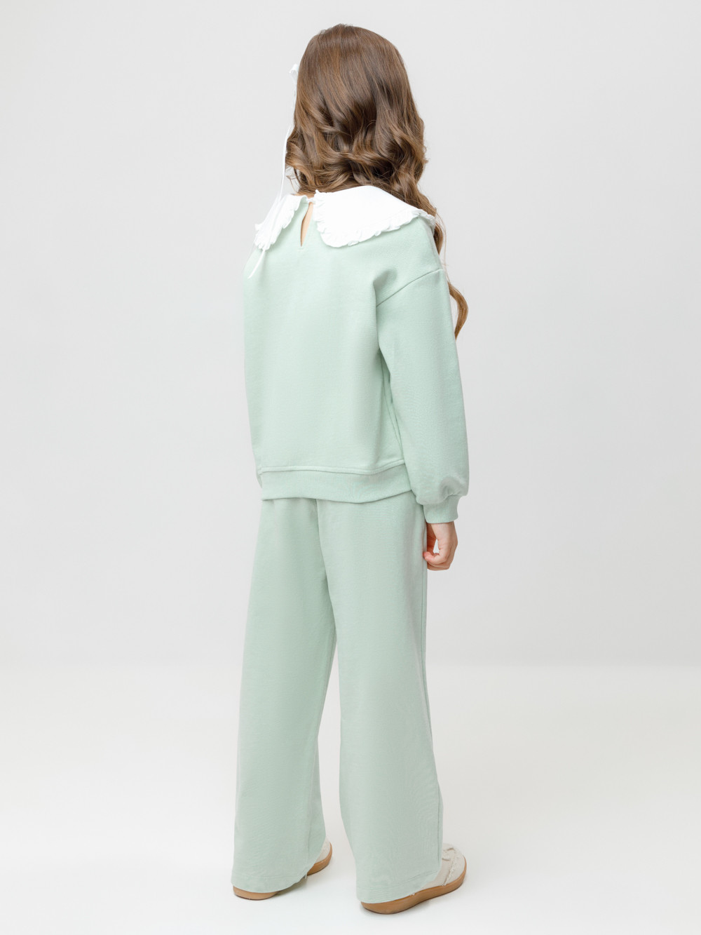 Брюки для девочки, артикул: КР 400689, цвет: голубой, фото 4