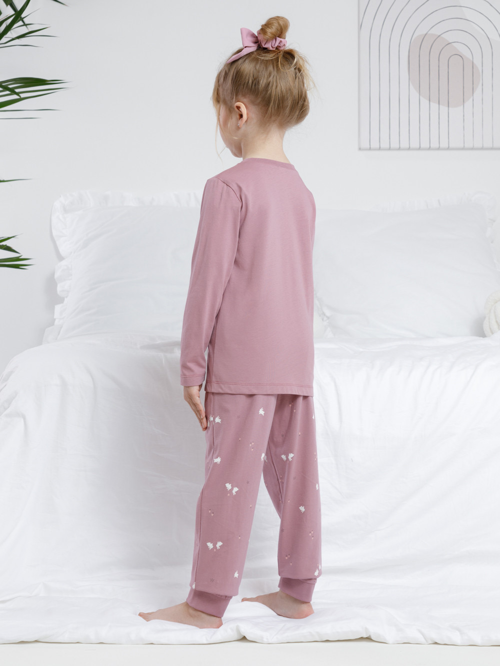 Пижама для девочки, артикул: К 1606, цвет: розовый, фото 5