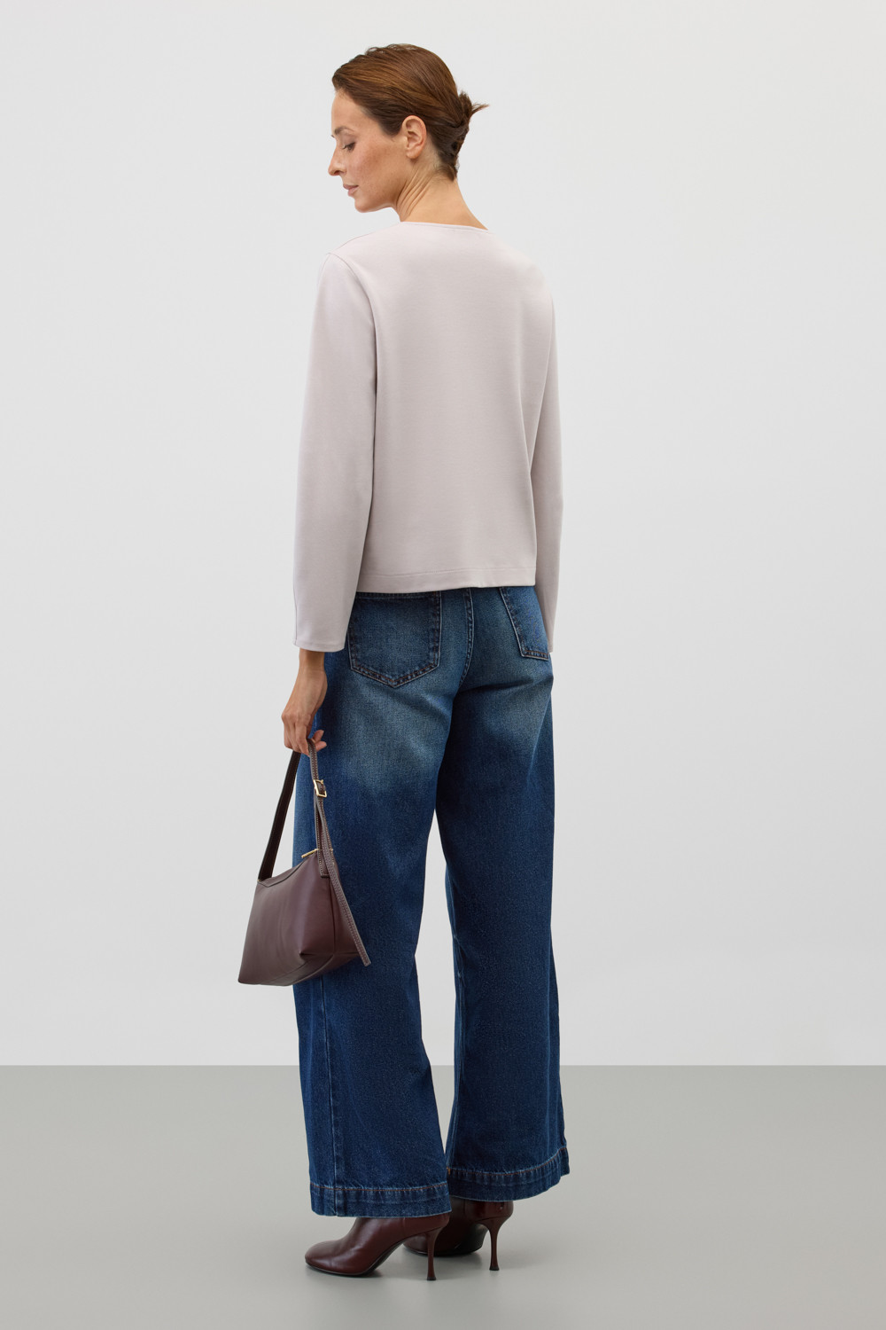 Джемперы женские для мам, артикул: ЕВТ 3343, цвет: светло-серый5, фото 5