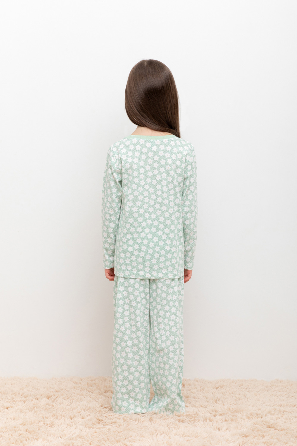 Пижама для девочки, артикул: К 1622, цвет: голубой, фото 5