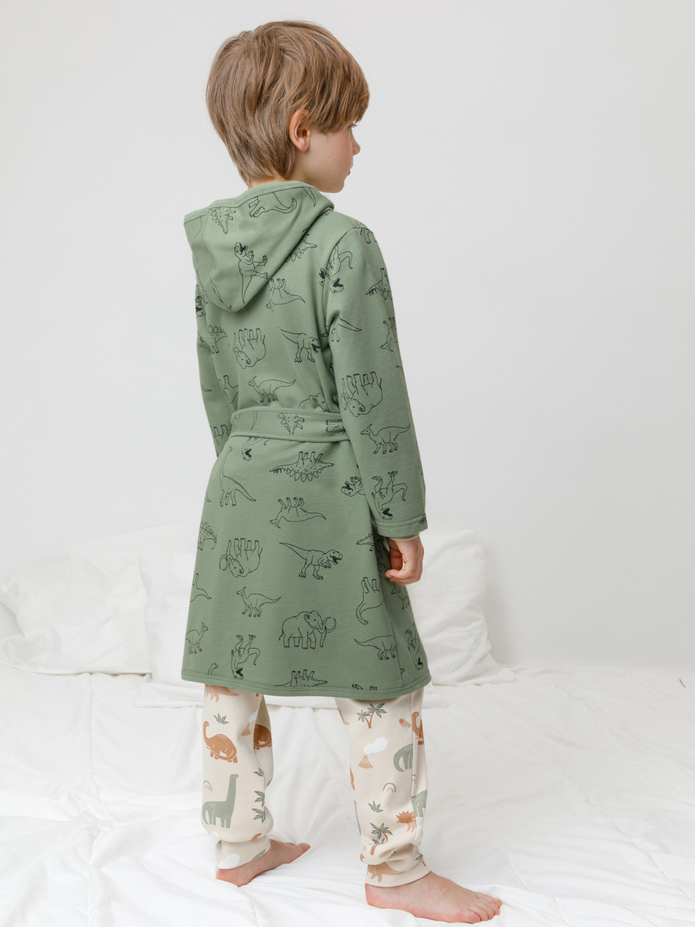 Халат для мальчика, артикул: К 5763, цвет: зеленый, фото 5