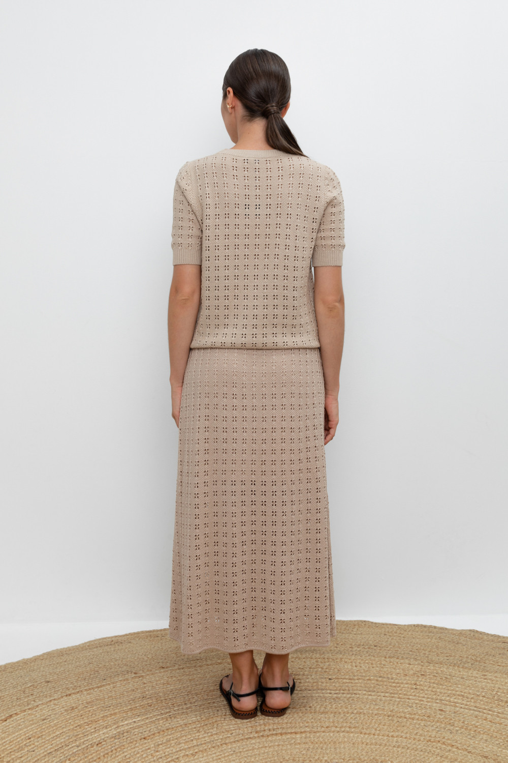 Юбки женские для мам, артикул: ЕВ 734, цвет: бежевый, фото 5