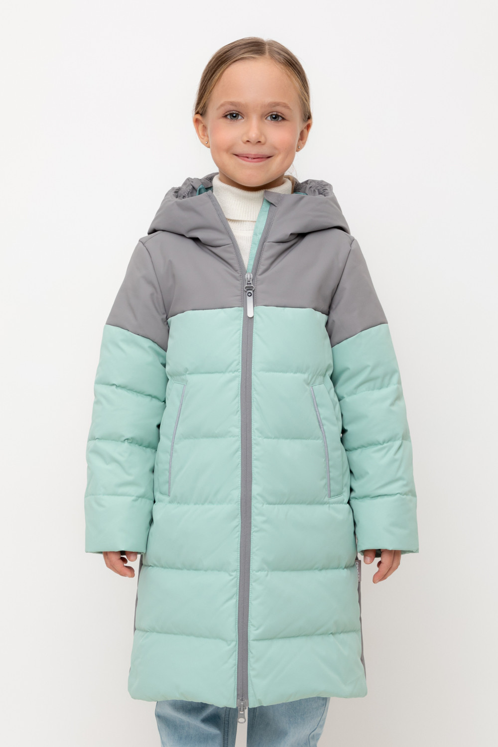 Пальто для девочки, артикул: ВК 34061/2 УЗГ, цвет: зеленый, фото 5