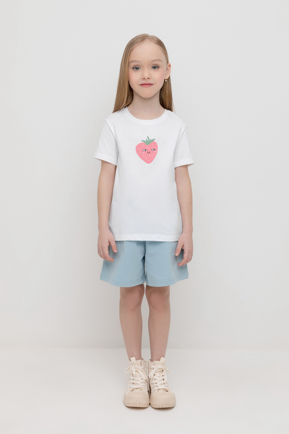 Шорты для девочки, артикул: К 400664, цвет: голубой, фото 5