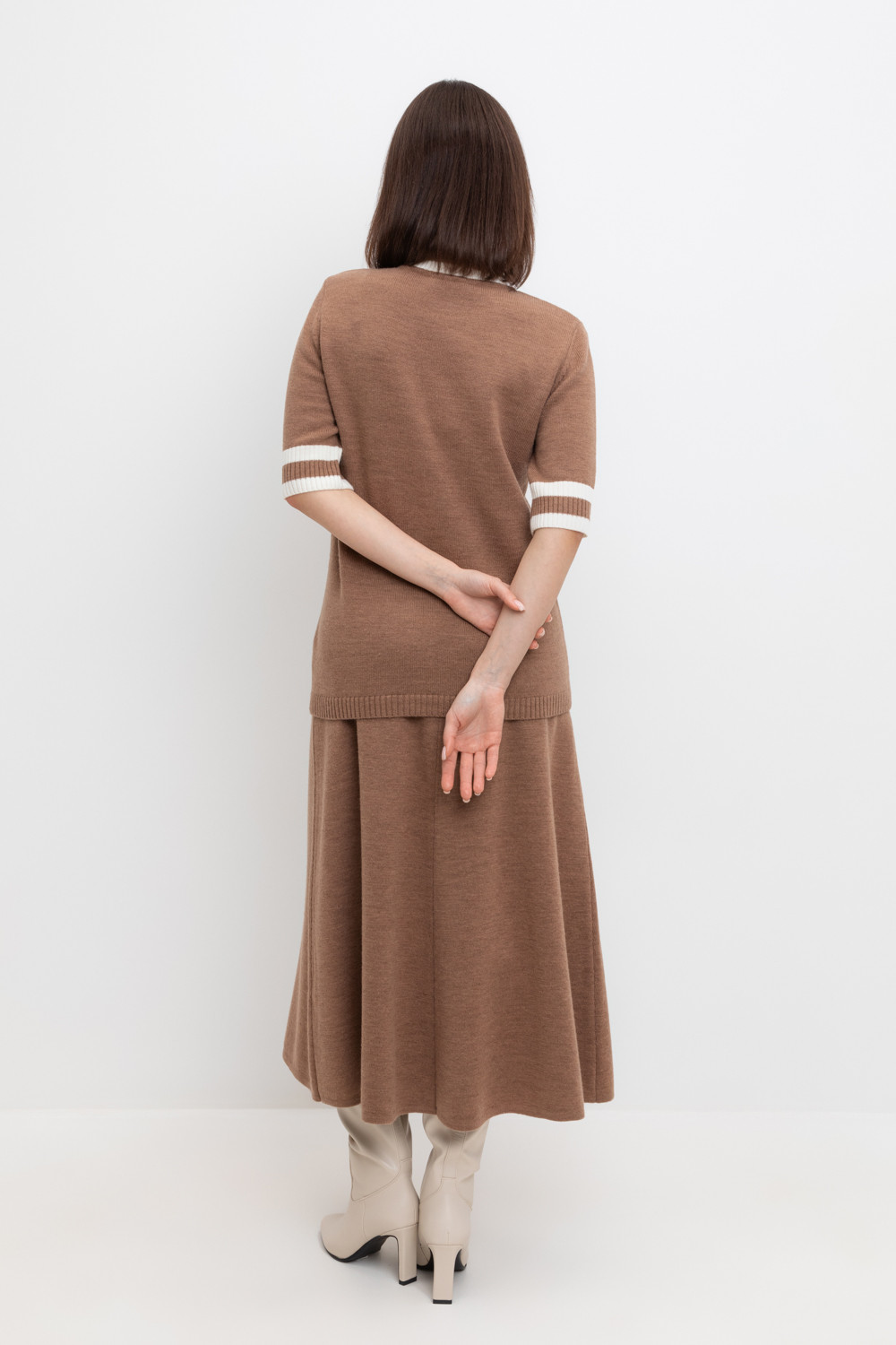 Юбки женские для мам, артикул: ЕВ 737/ш, цвет: коричневый, фото 5