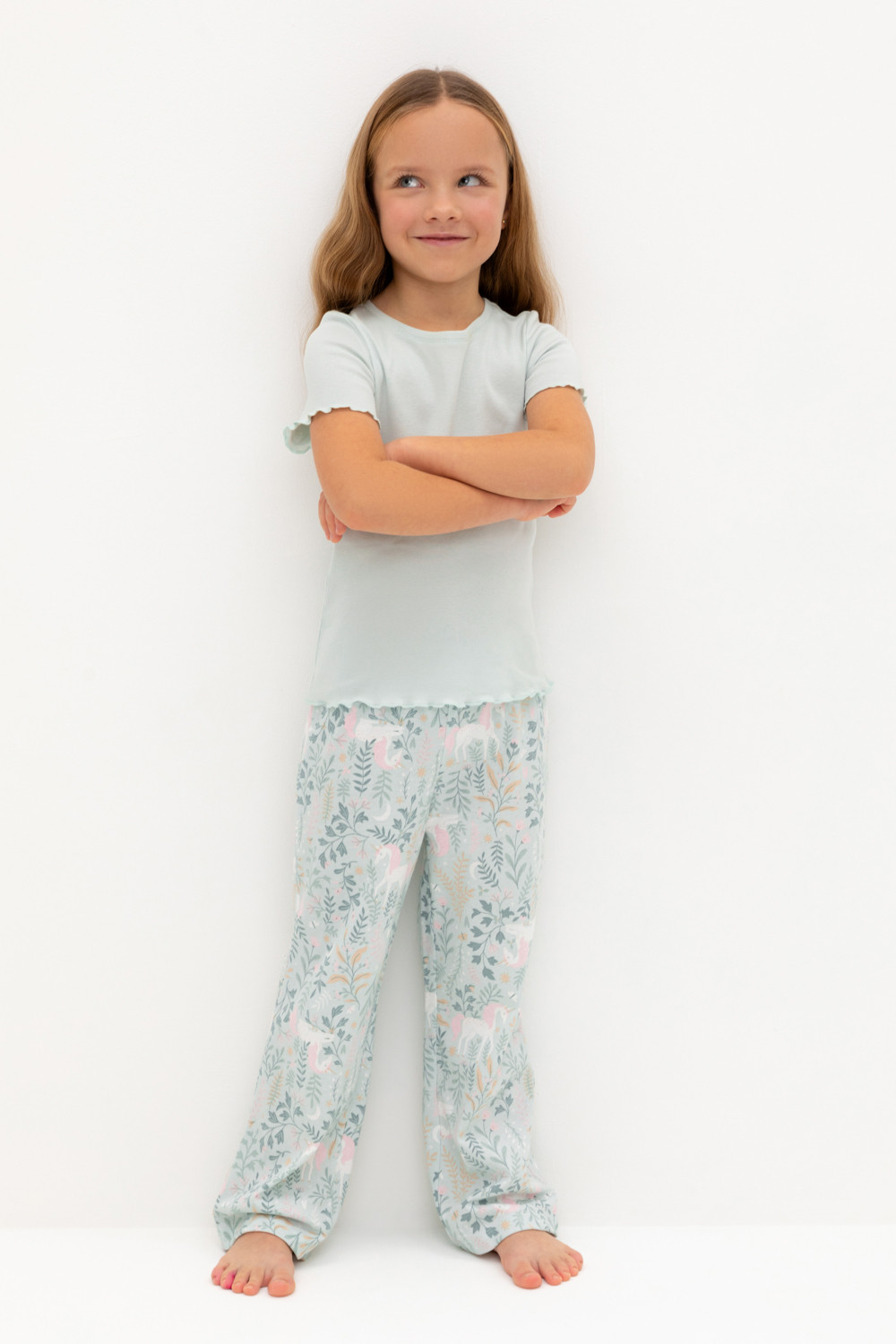 Пижама для девочки, артикул: К 1636, цвет: светло-серый5, фото 5