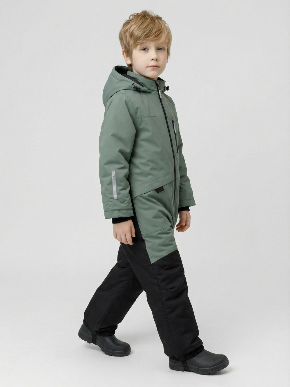 Комбинезоны утепленные для мальчика, артикул: ВК 60137/2 ГР, цвет: зеленый, фото 5