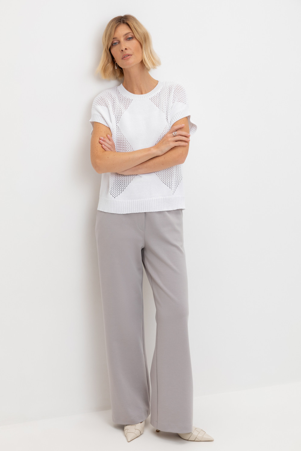 Джемперы женские для мам, артикул: ЕВ 30193, цвет: белый, фото 5