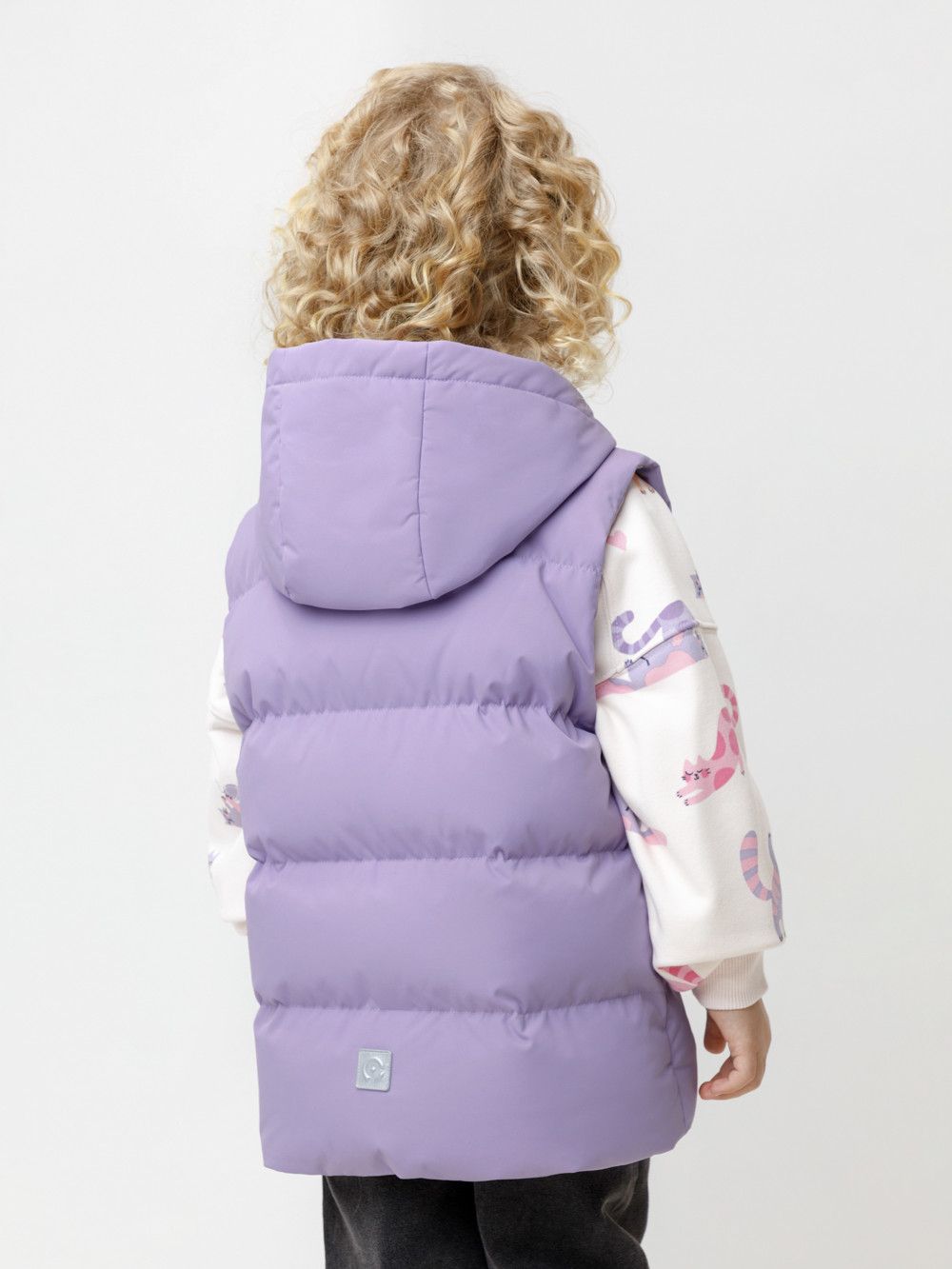 Жилет для девочки, артикул: ВК 35022/1 ГР (98-128), цвет: фиолетовый, фото 5