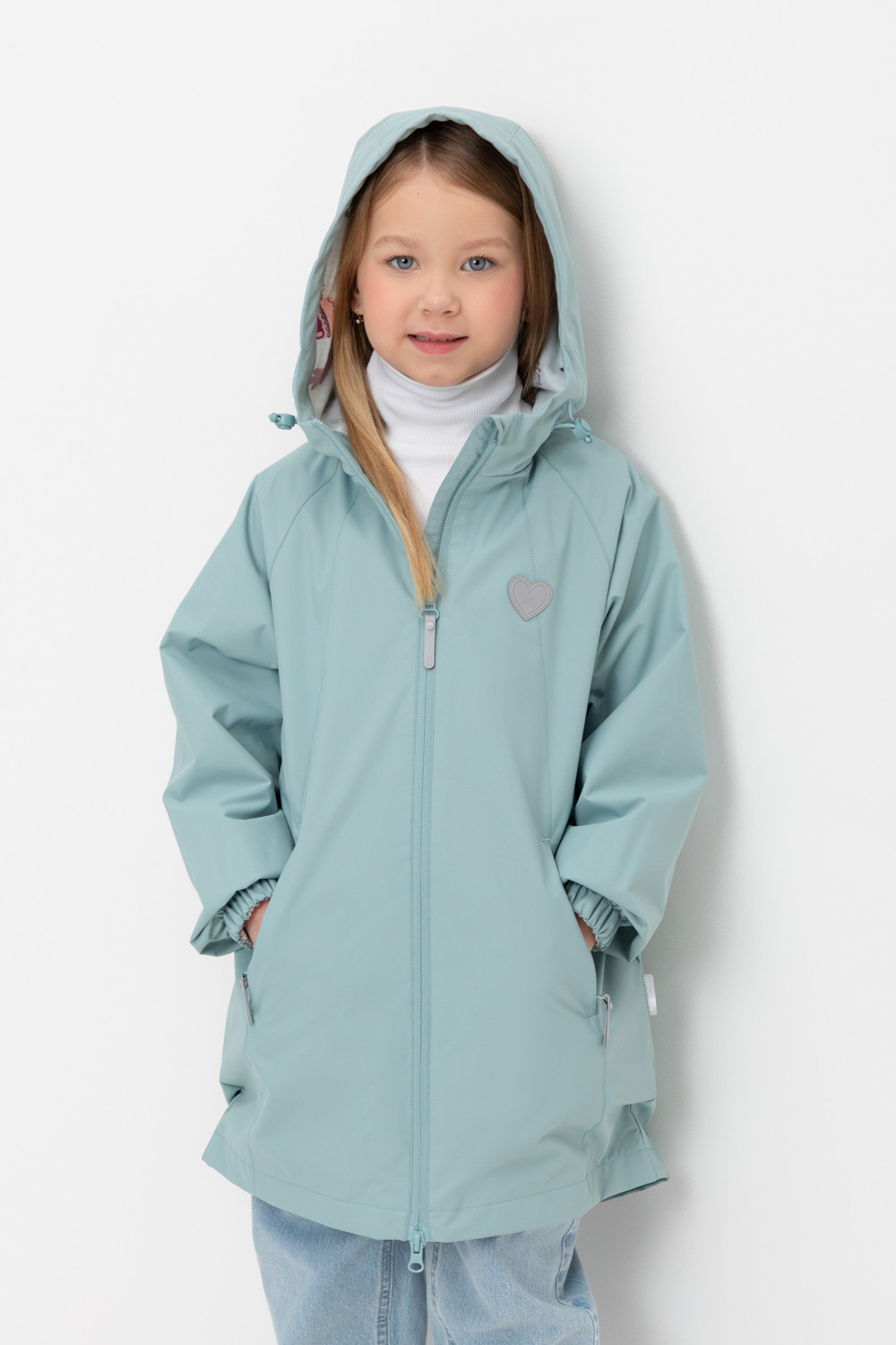 Пальто для девочки, артикул: ВК 32128/24/1 ГР, цвет: голубой, фото 5