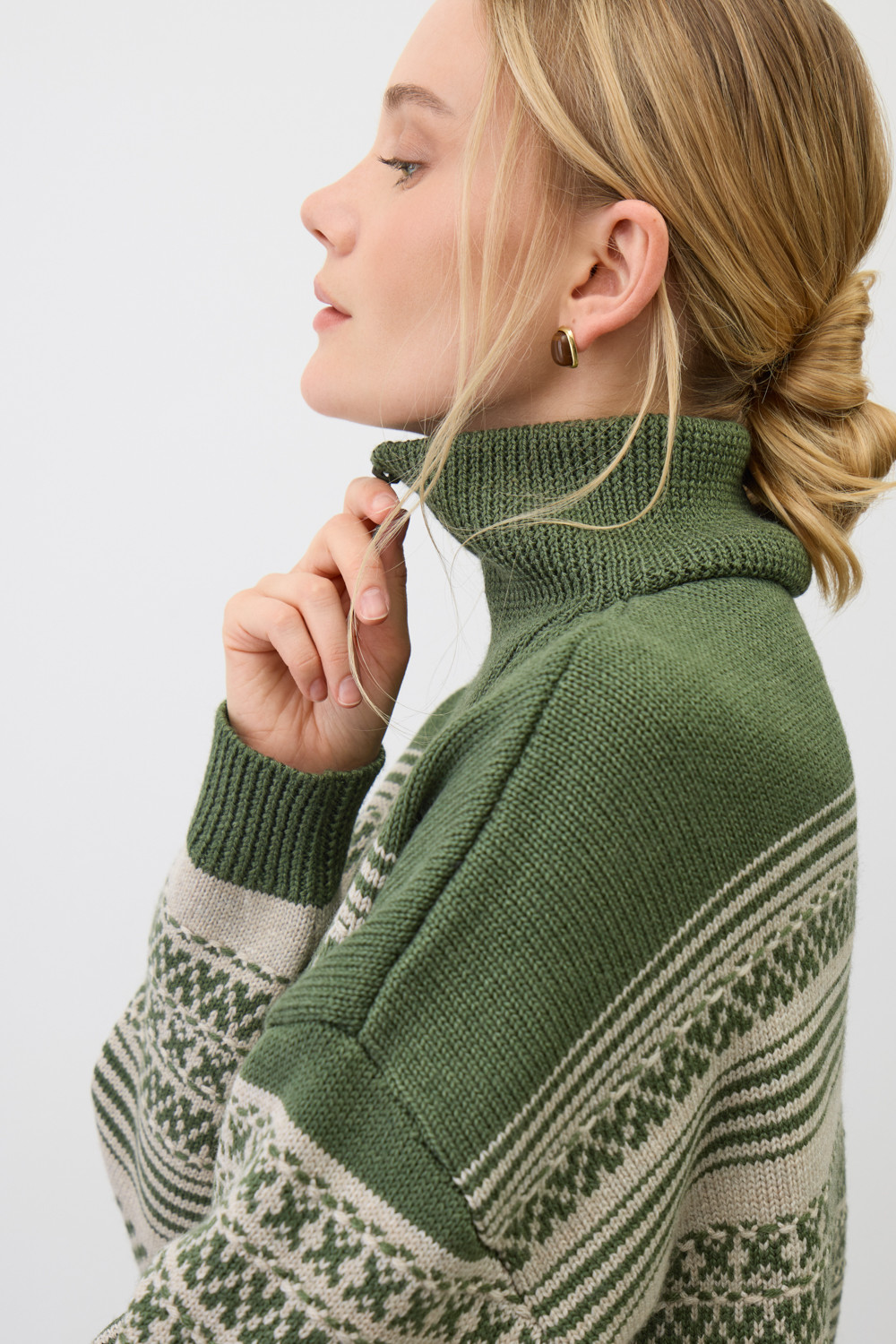 Джемперы женские для мам, артикул: ЕВ 30281/ш, цвет: зеленый, фото 5