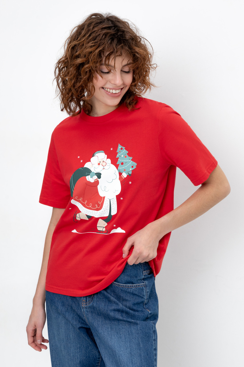 Футболки для дома для мам, артикул: Е 3621, цвет: красный, фото 5