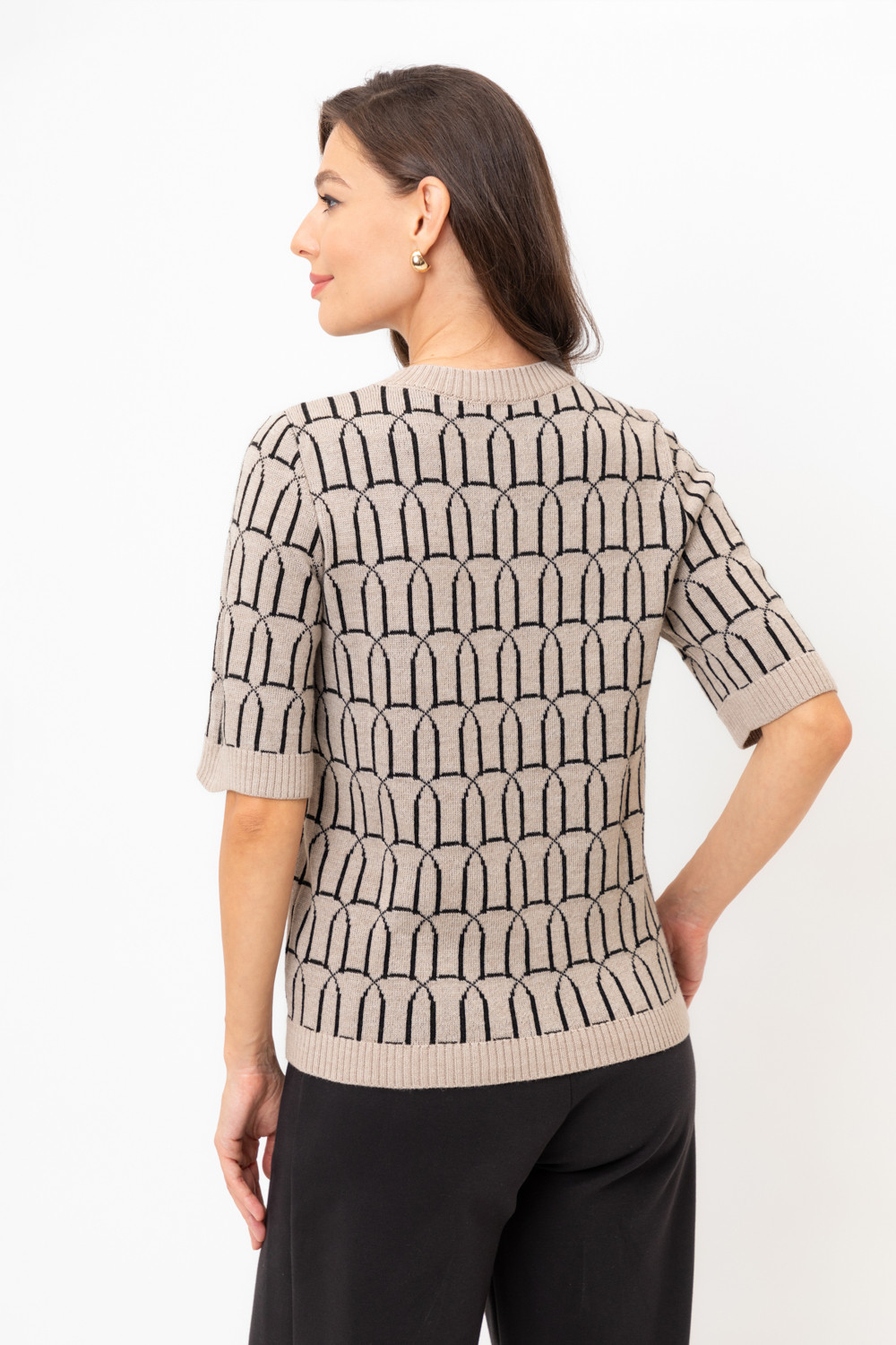 Джемперы женские для мам, артикул: ЕВ 30180/ш, цвет: бежевый, фото 5