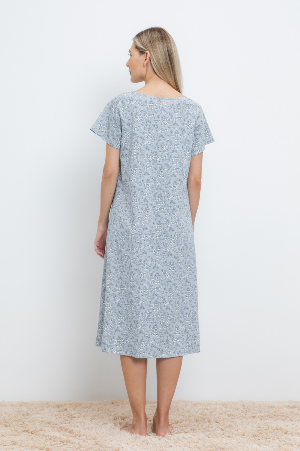 Сорочки ночные женские для мам, артикул: Е 10009, цвет: синий, фото 5