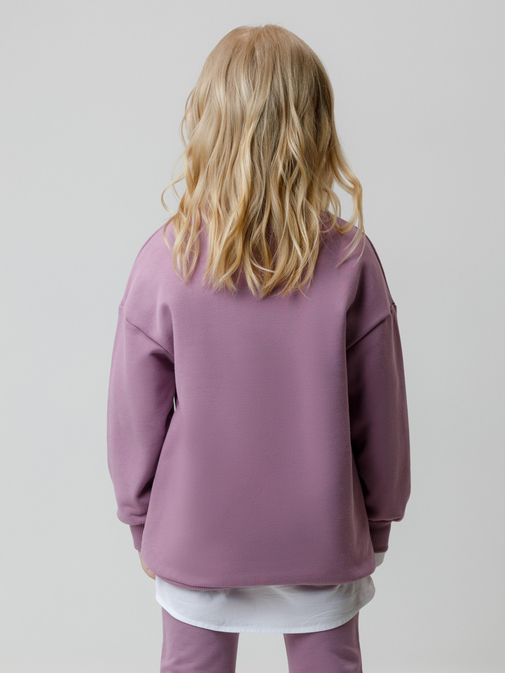 Свитшоты для девочки, артикул: КР 302883, цвет: фиолетовый, фото 5