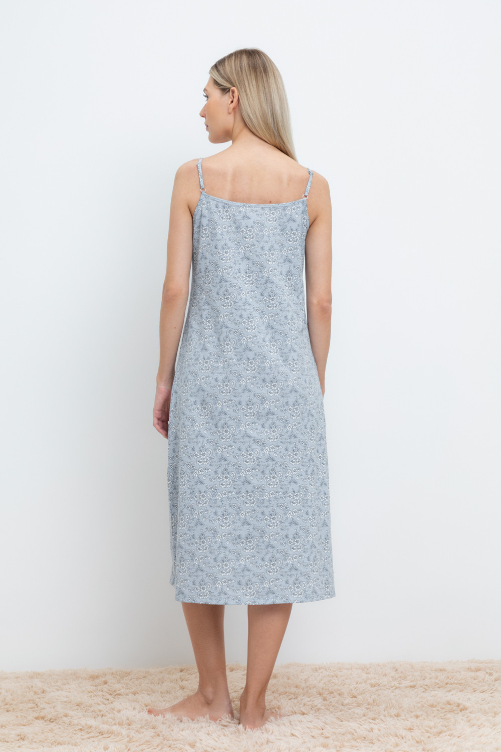 Сорочки ночные женские для мам, артикул: Е 10008, цвет: синий, фото 5