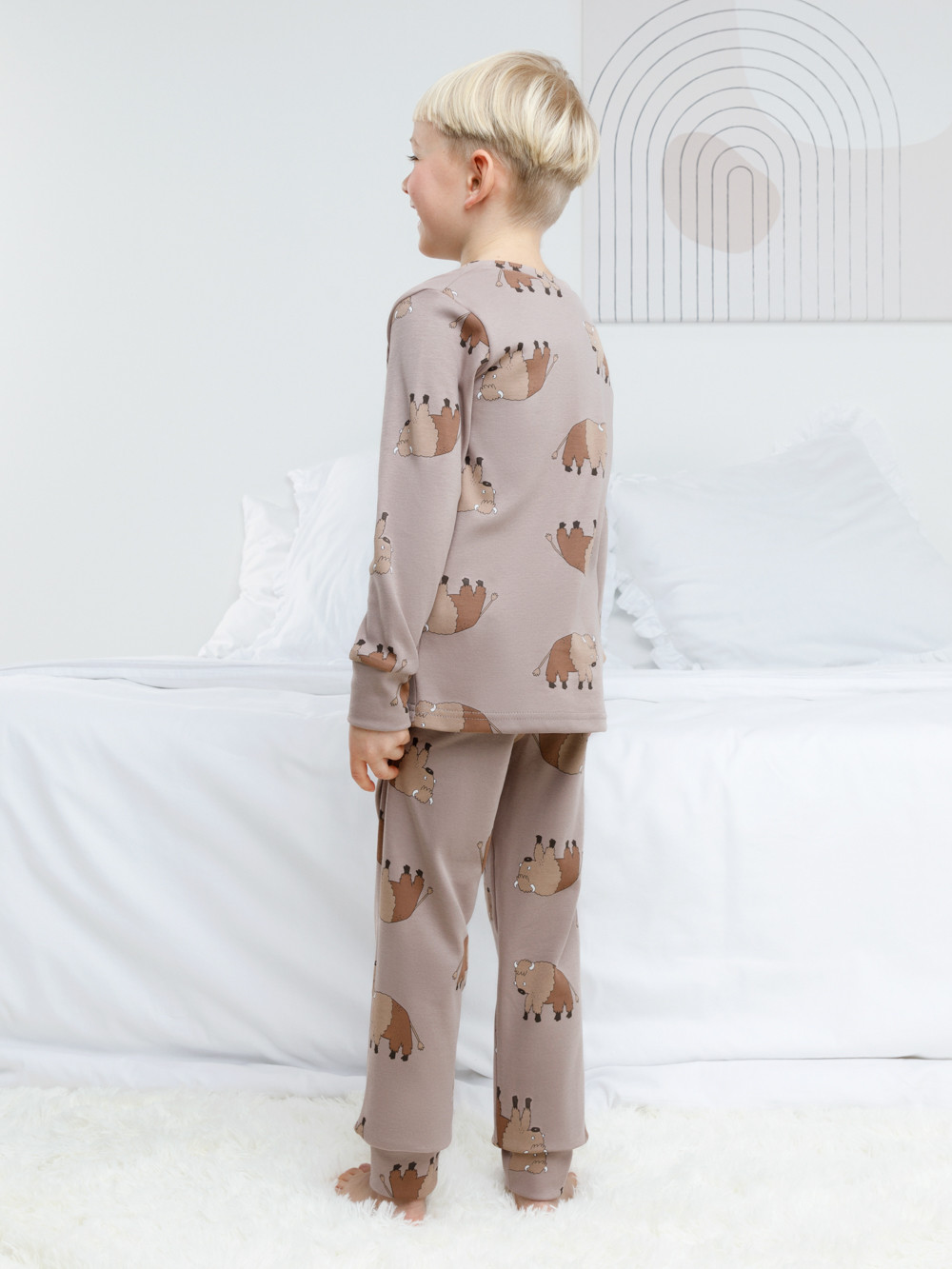 Пижама для мальчика, артикул: К 1552, цвет: кофейный, фото 5