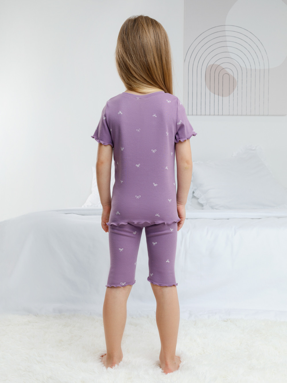 Пижама для девочки, артикул: К 1632, цвет: фиолетовый, фото 5