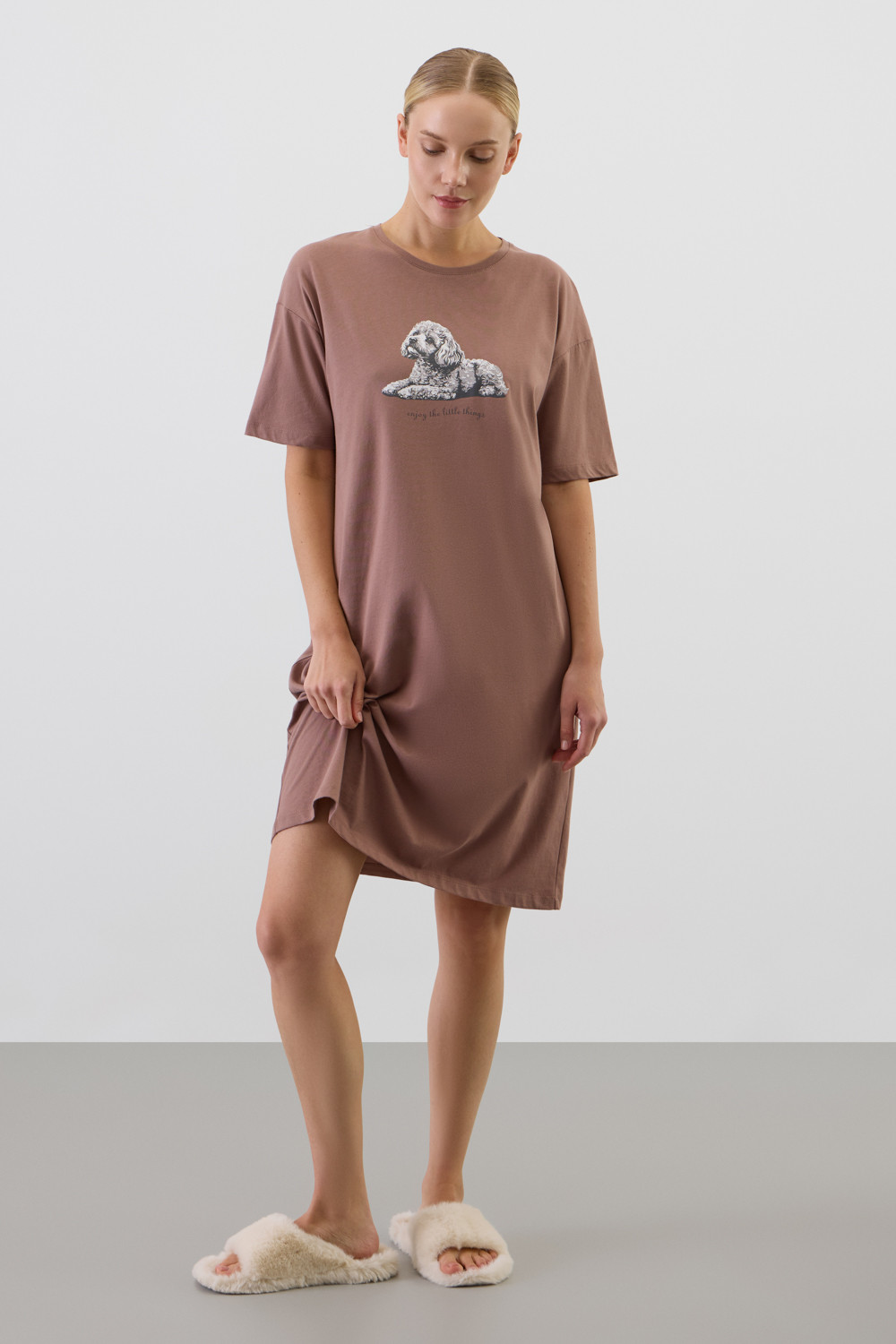 Сорочки ночные женские для мам, артикул: Е 10065, цвет: коричневый, фото 5