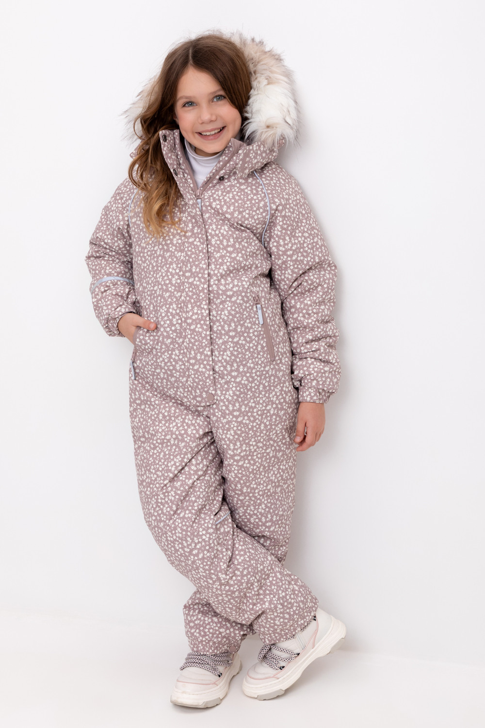 Комбинезоны утепленные для девочки, артикул: ВК 60098/н/5 ГР, цвет: розовый, фото 5