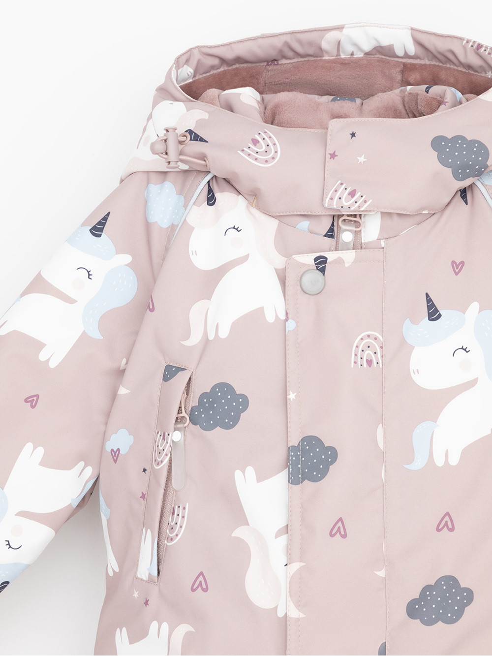 Комбинезоны утепленные для девочки, артикул: ВК 60113/н/7 УЗГ, цвет: светло-розовый, фото 6