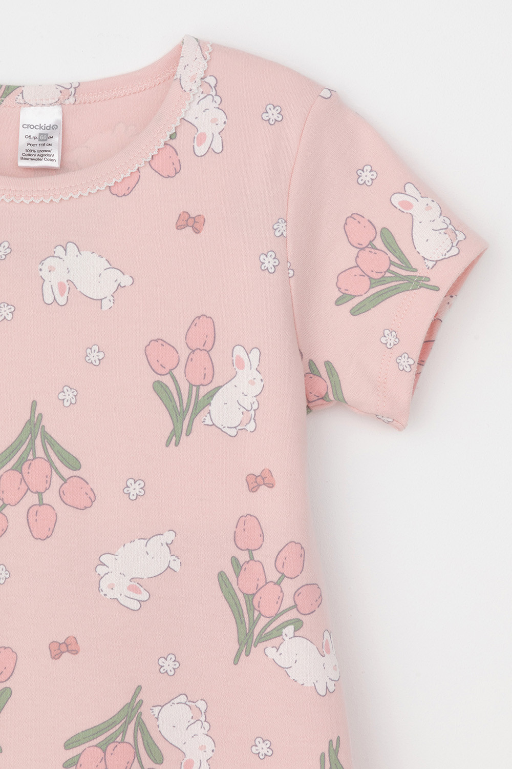 Ночная сорочка для девочки, артикул: К 1156, цвет: розовый, фото 6