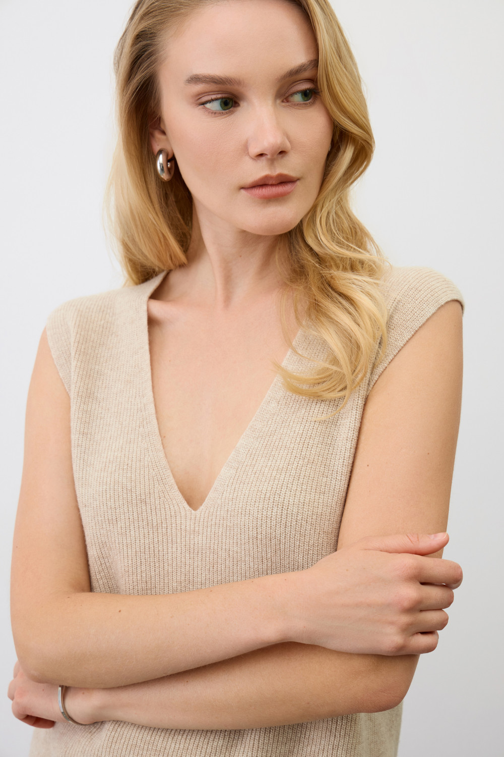 Жилеты женские для мам, артикул: ЕВ 30308/ш, цвет: бежевый, фото 6