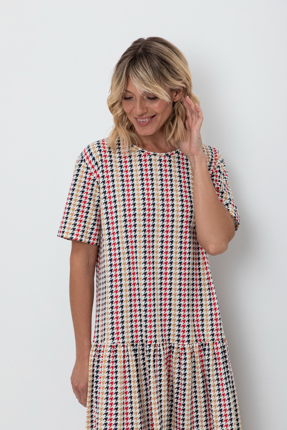 Платья женские для мам, артикул: ЕВТ 5041, цвет: светло-бежевый, фото 6