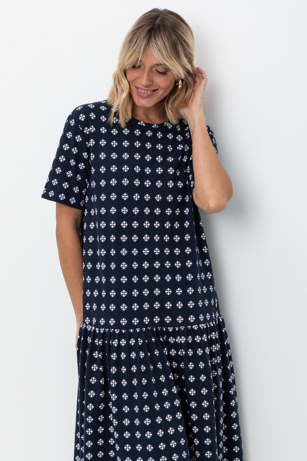 Платья женские для мам, артикул: ЕВТ 5041, цвет: темно-синий, фото 6