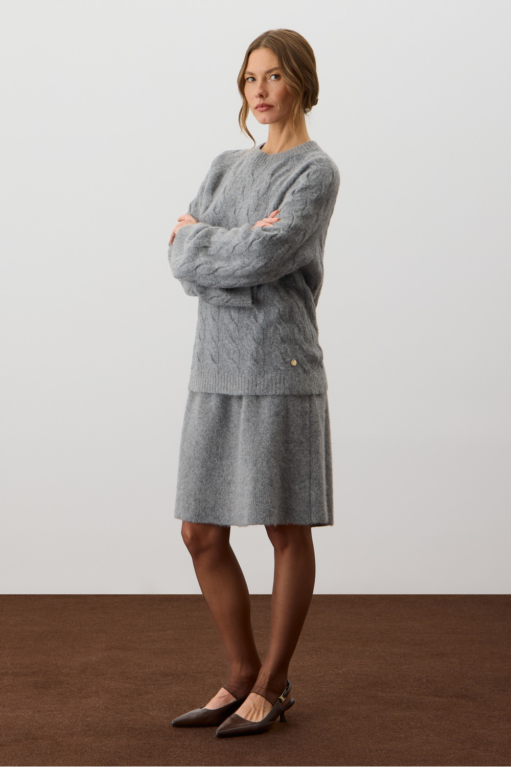 Джемперы женские для мам, артикул: ЕВ 30305/ш, цвет: темно-серый, фото 6