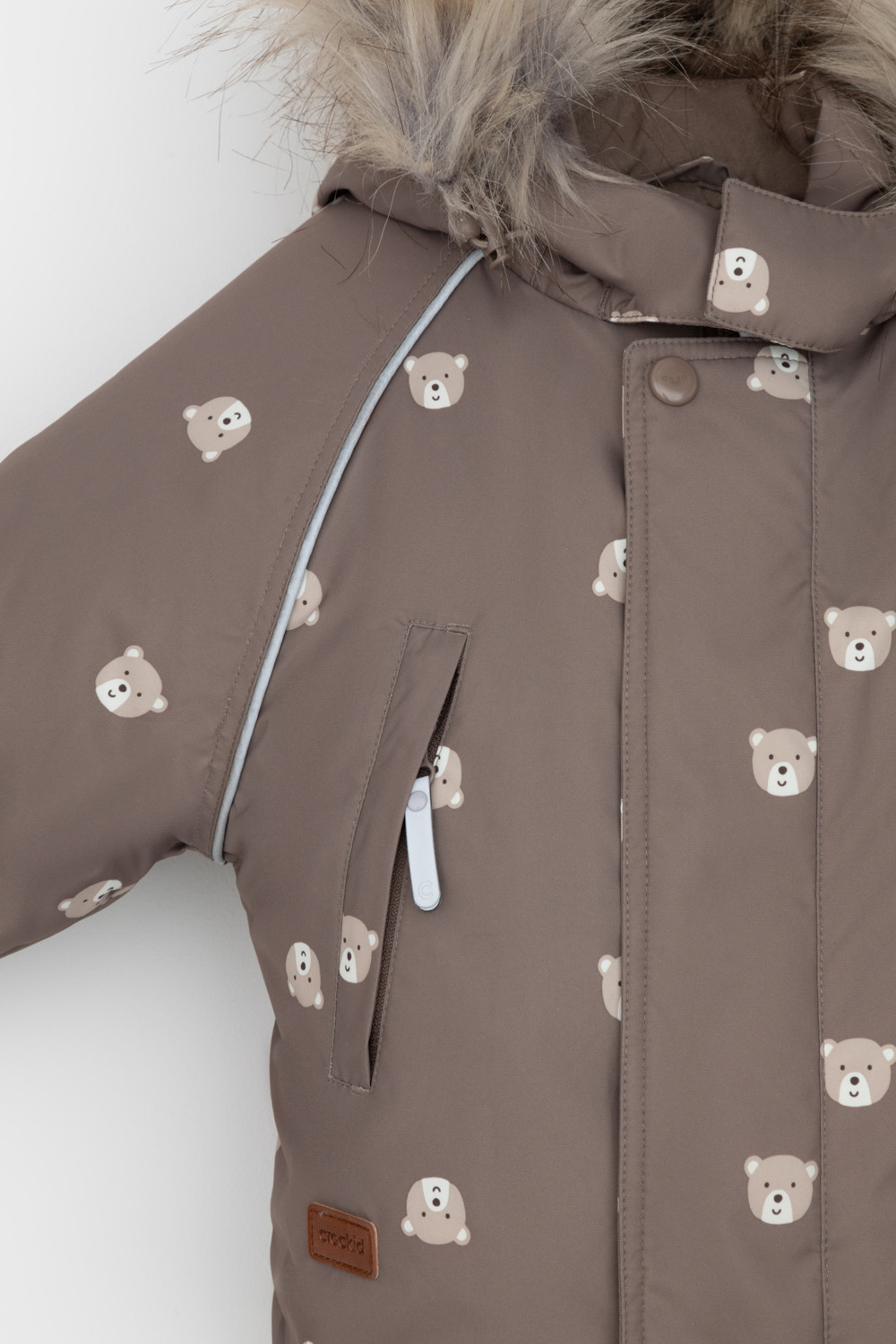 Комбинезоны утепленные для мальчика, артикул: ВК 60116/н/11 ГР, цвет: коричневый, фото 6