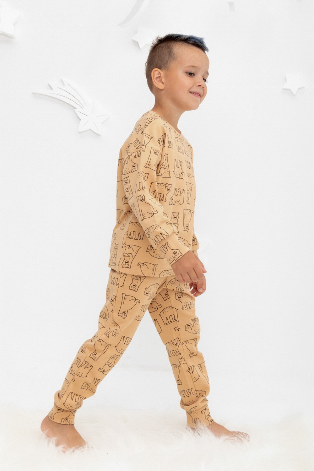 Пижама для мальчика, артикул: К 1587/24, цвет: коричневый, фото 6