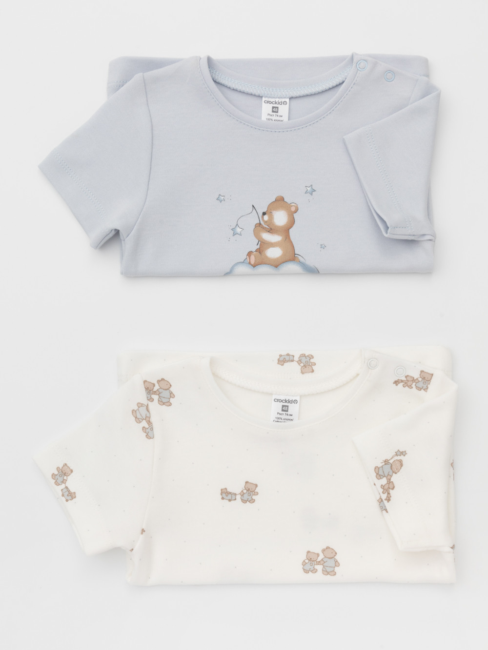 Футболка для новорожденных, артикул: К 301156-2уп, цвет: светло-серый5, фото 6