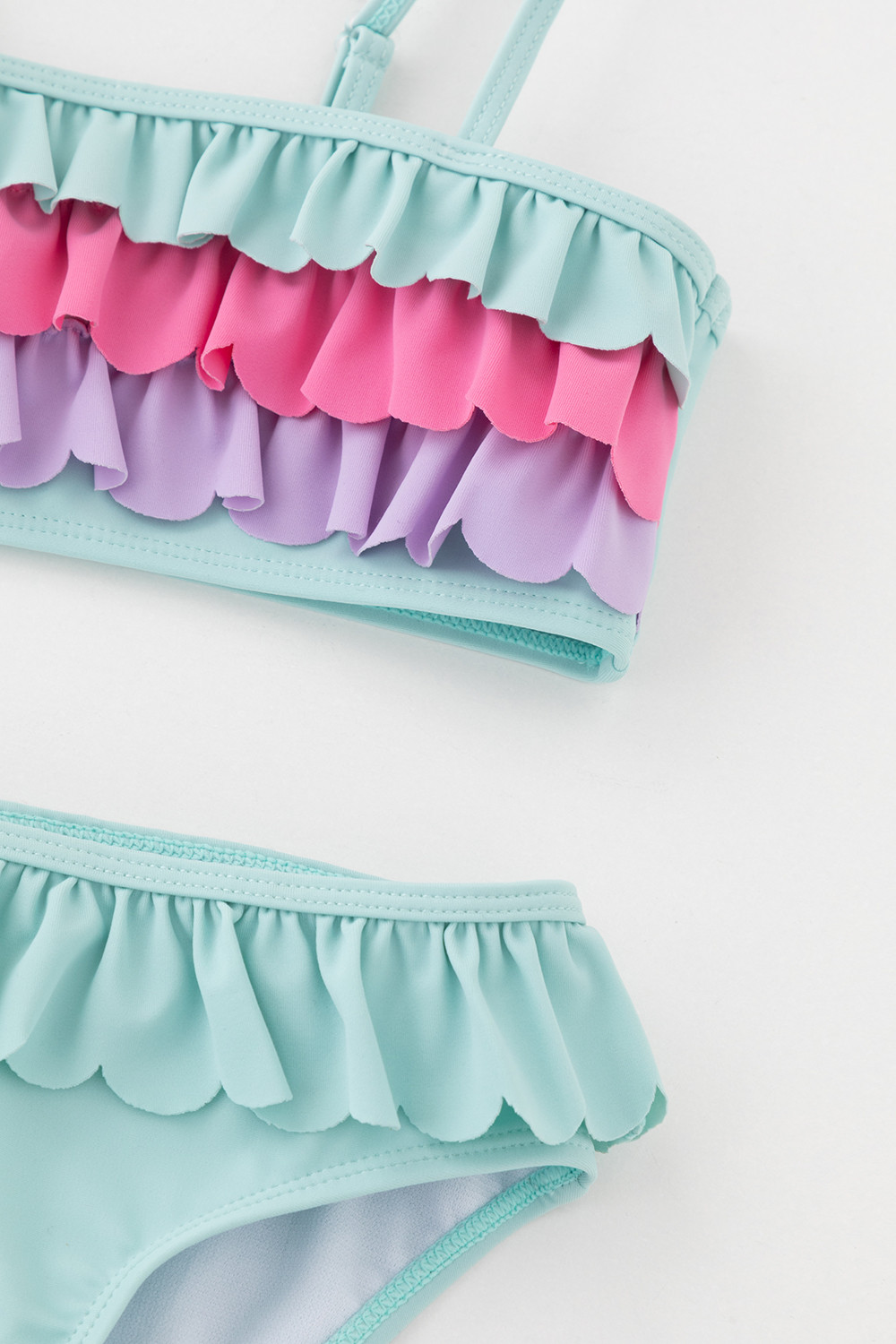 Купальник для девочки, артикул: ТК 17009/6 ФВ, цвет: бирюзовый, фото 6