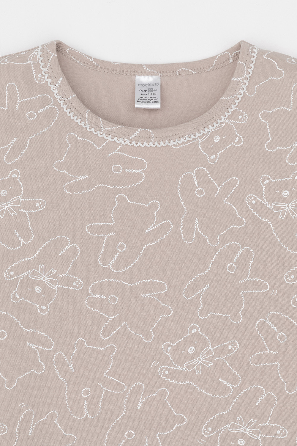 Ночная сорочка для девочки, артикул: К 1156, цвет: бежевый, фото 6