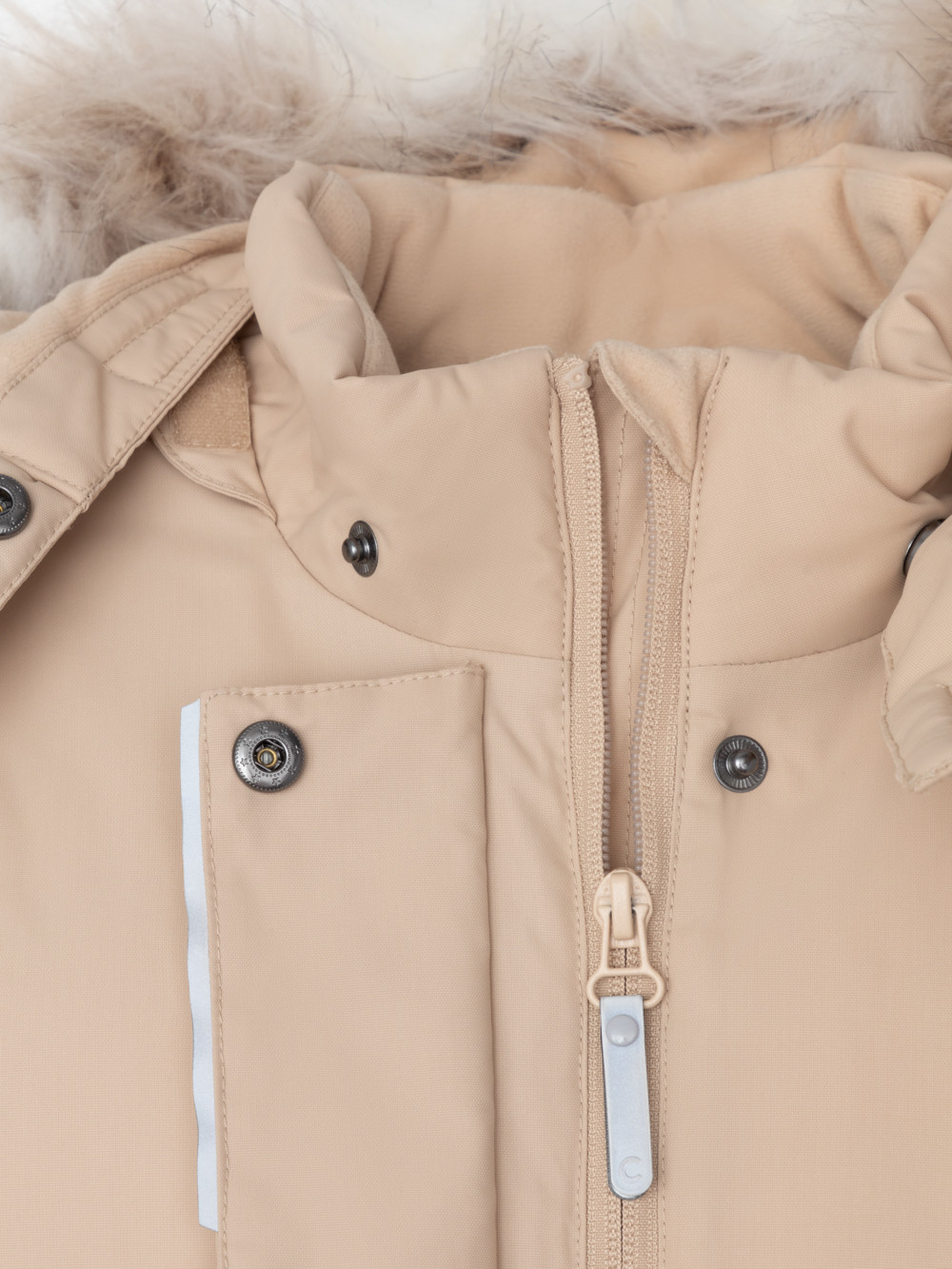 Пальто для девочки, артикул: ВК 38107/9 ГР, цвет: светло-бежевый, фото 6