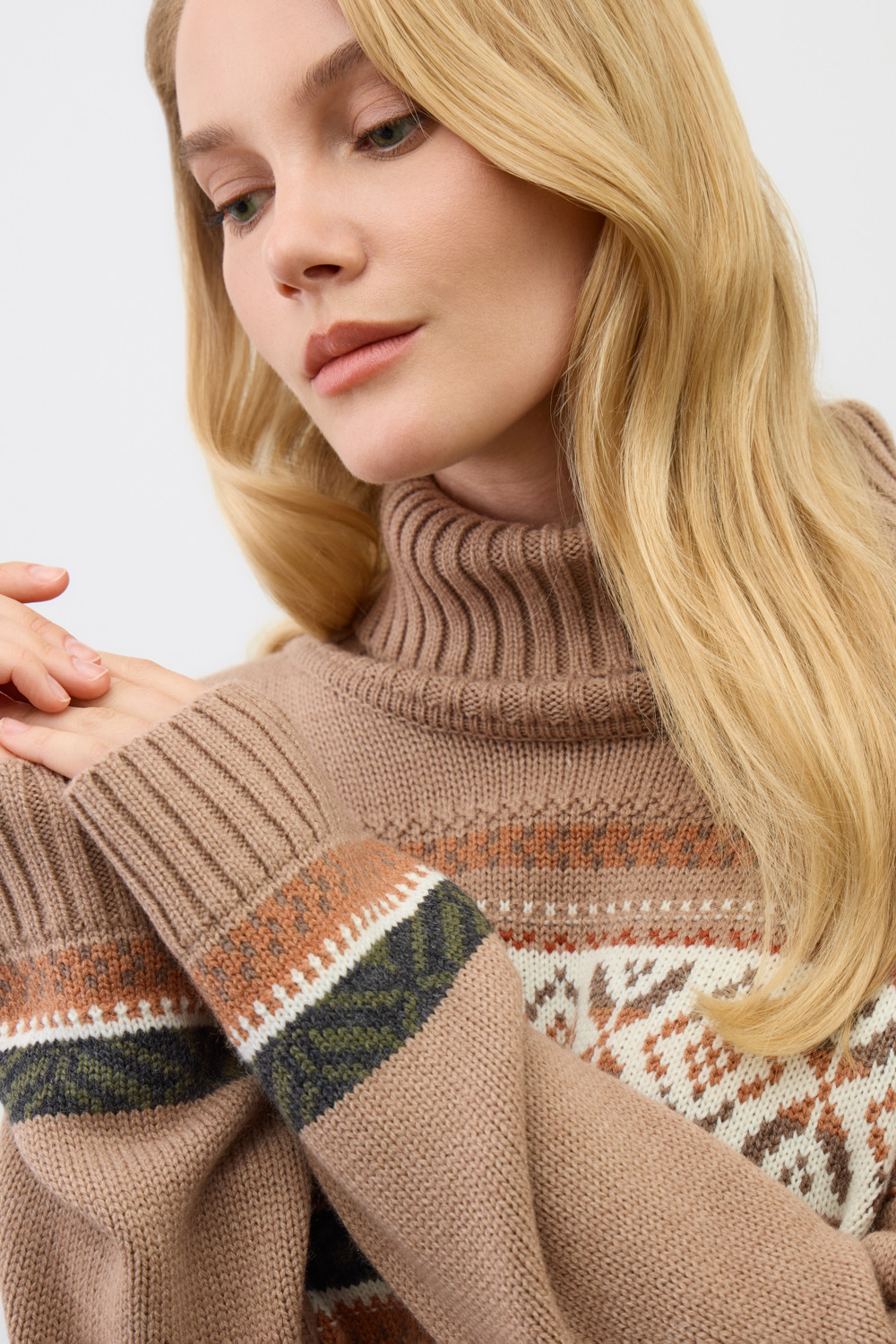 Джемперы женские для мам, артикул: ЕВ 30286/ш, цвет: бежевый, фото 6