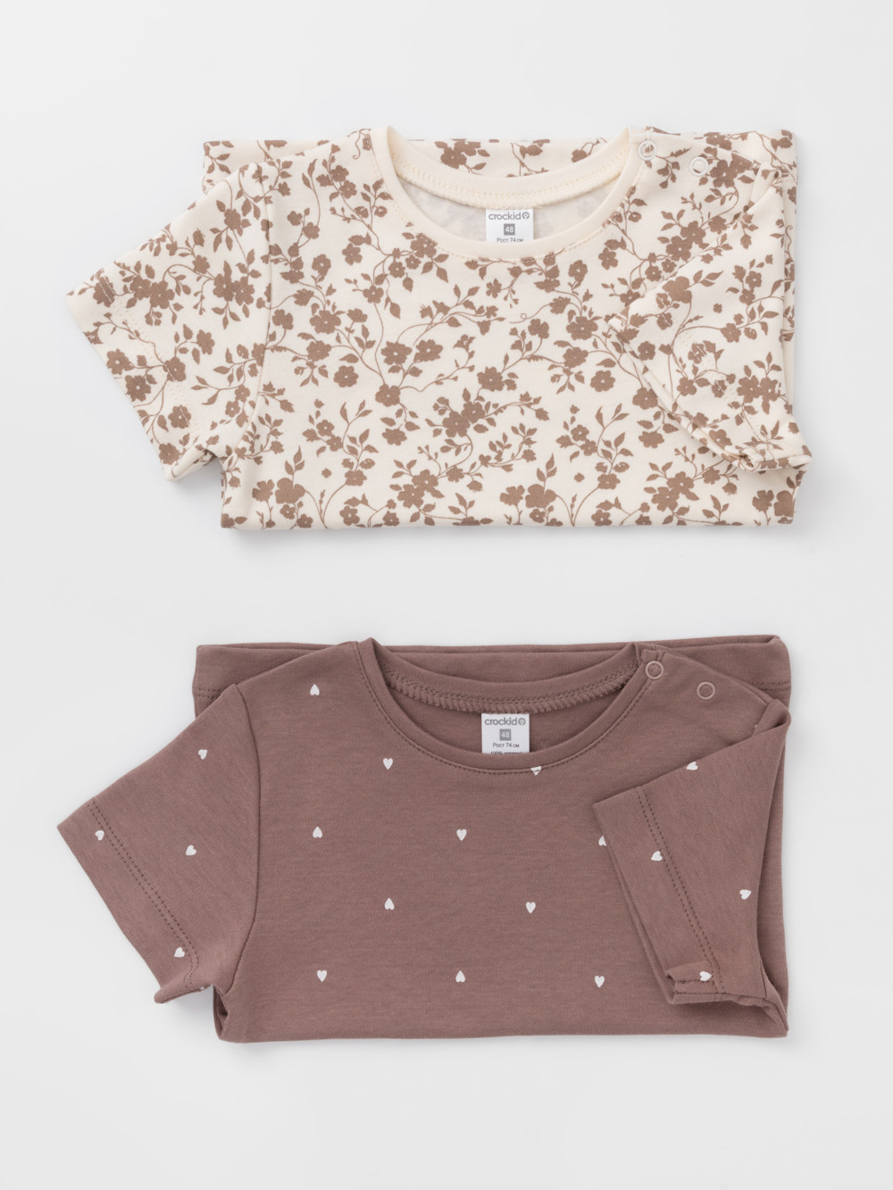 Футболка для новорожденных, артикул: К 301156-2уп, цвет: коричневый, фото 6