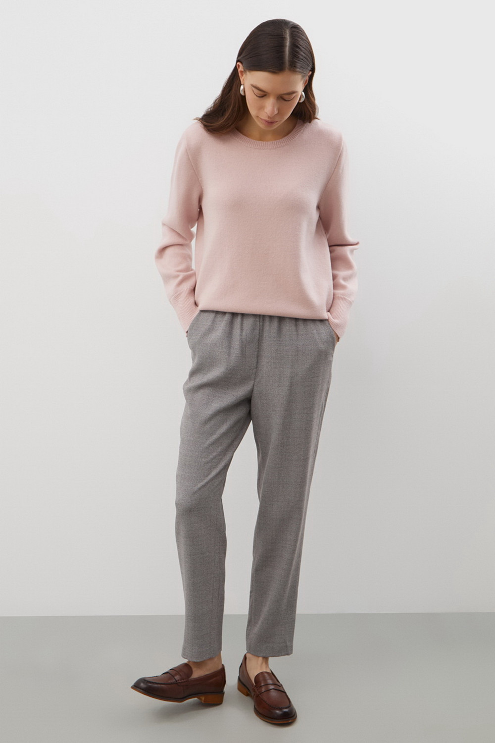 Брюки женские для мам, артикул: ЕТ 40032, цвет: серый, фото 6