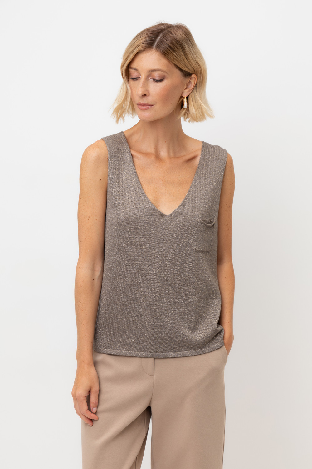 Майки женские для мам, артикул: ЕВ 30212, цвет: бежевый, фото 6