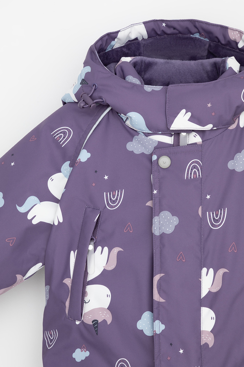 Комбинезоны утепленные для девочки, артикул: ВК 60113/н/5 УЗГ, цвет: фиолетовый, фото 6