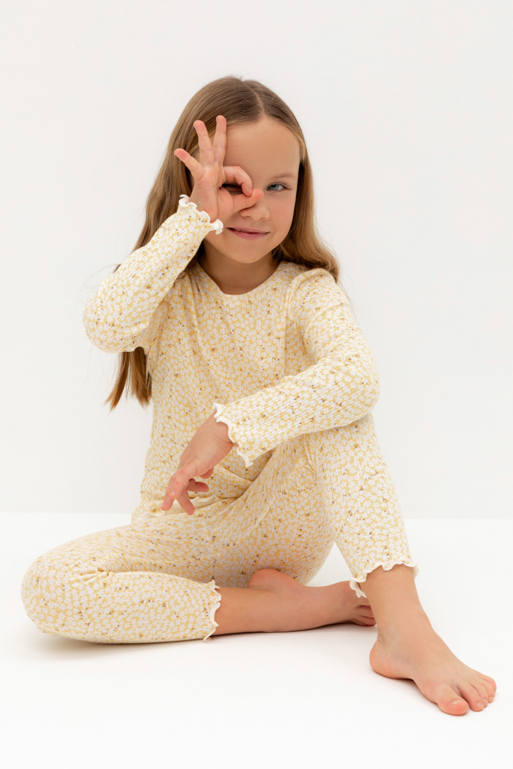 Пижама для девочки, артикул: К 1618, цвет: желтый, фото 6