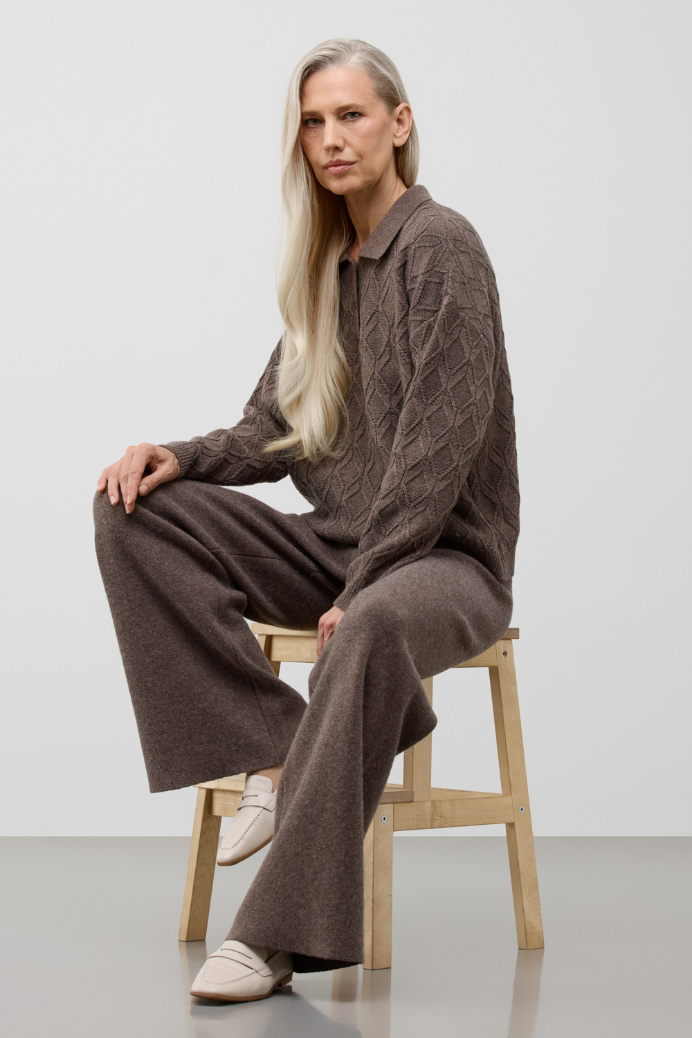 Джемперы женские для мам, артикул: ЕВ 30293/ш, цвет: коричневый, фото 6