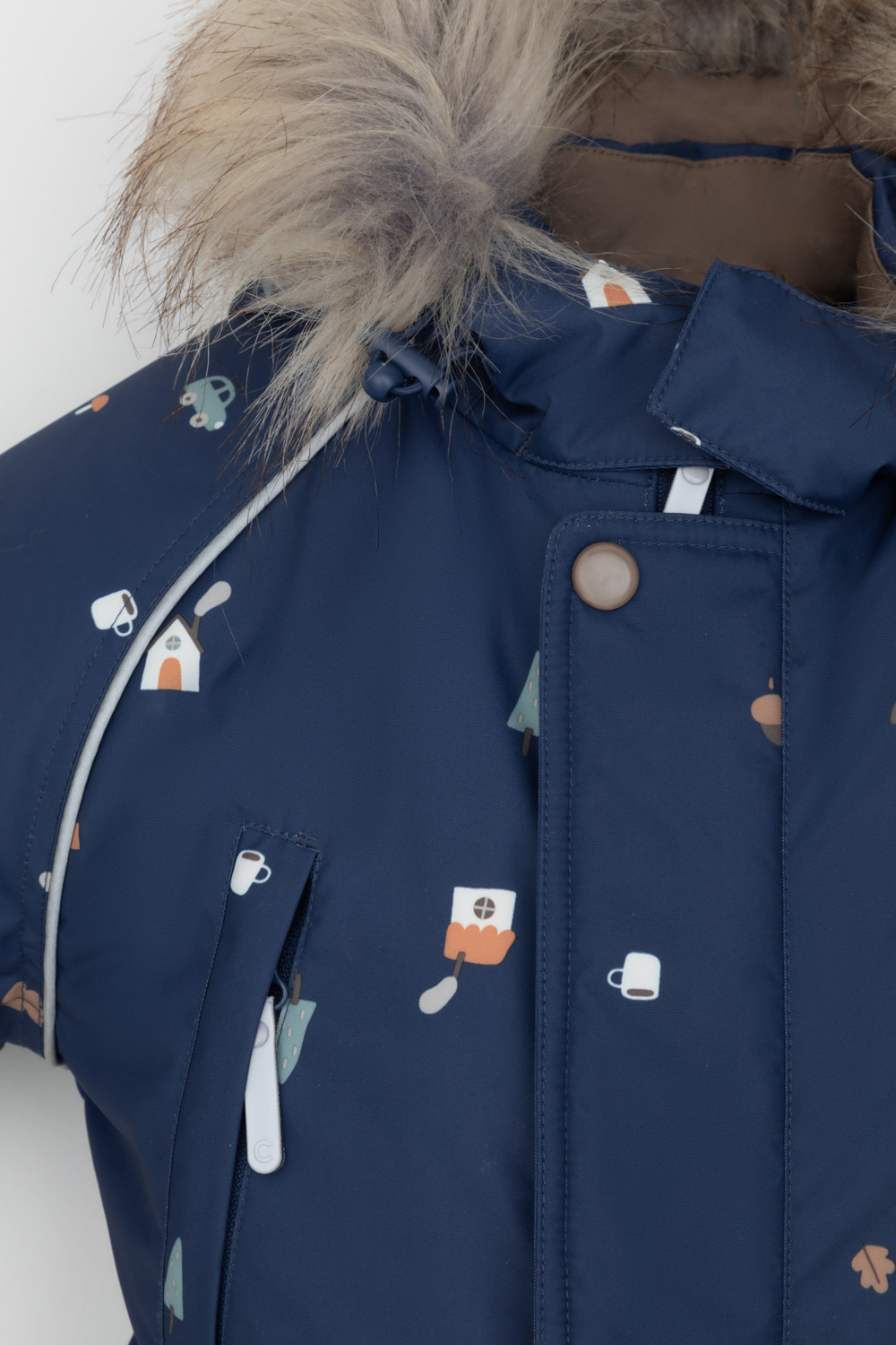 Комбинезоны утепленные для мальчика, артикул: ВК 60116/н/9 ГР, цвет: темно-синий, фото 6