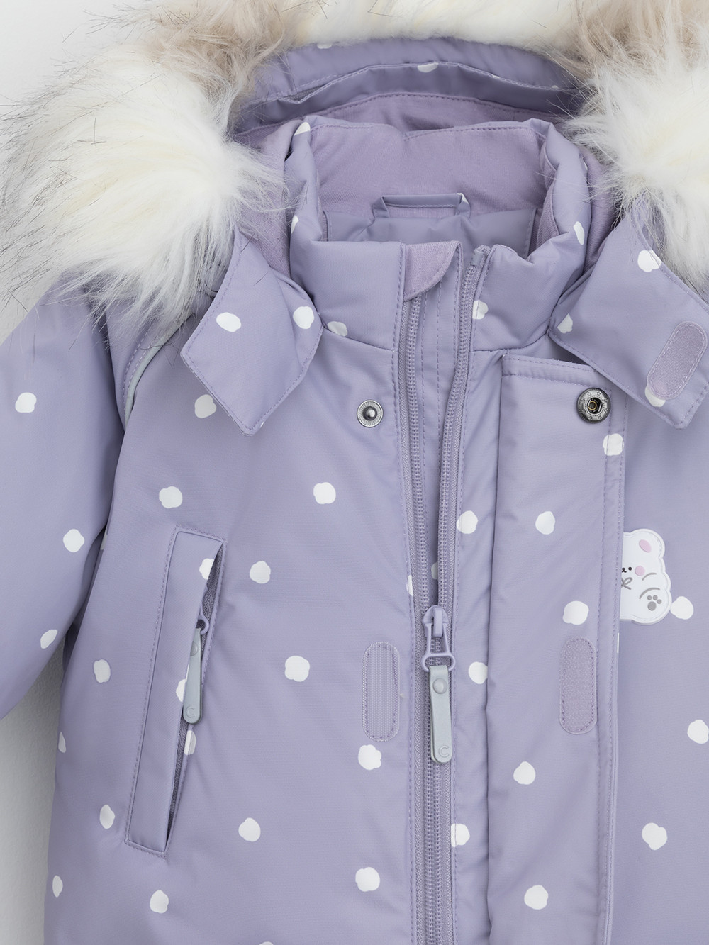 Комбинезоны утепленные для девочки, артикул: ВК 60103/н/6 УЗГ, цвет: фиолетовый, фото 6