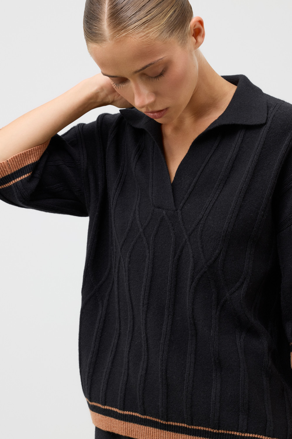 Джемперы женские для мам, артикул: ЕВ 30224/ш, цвет: черный, фото 6